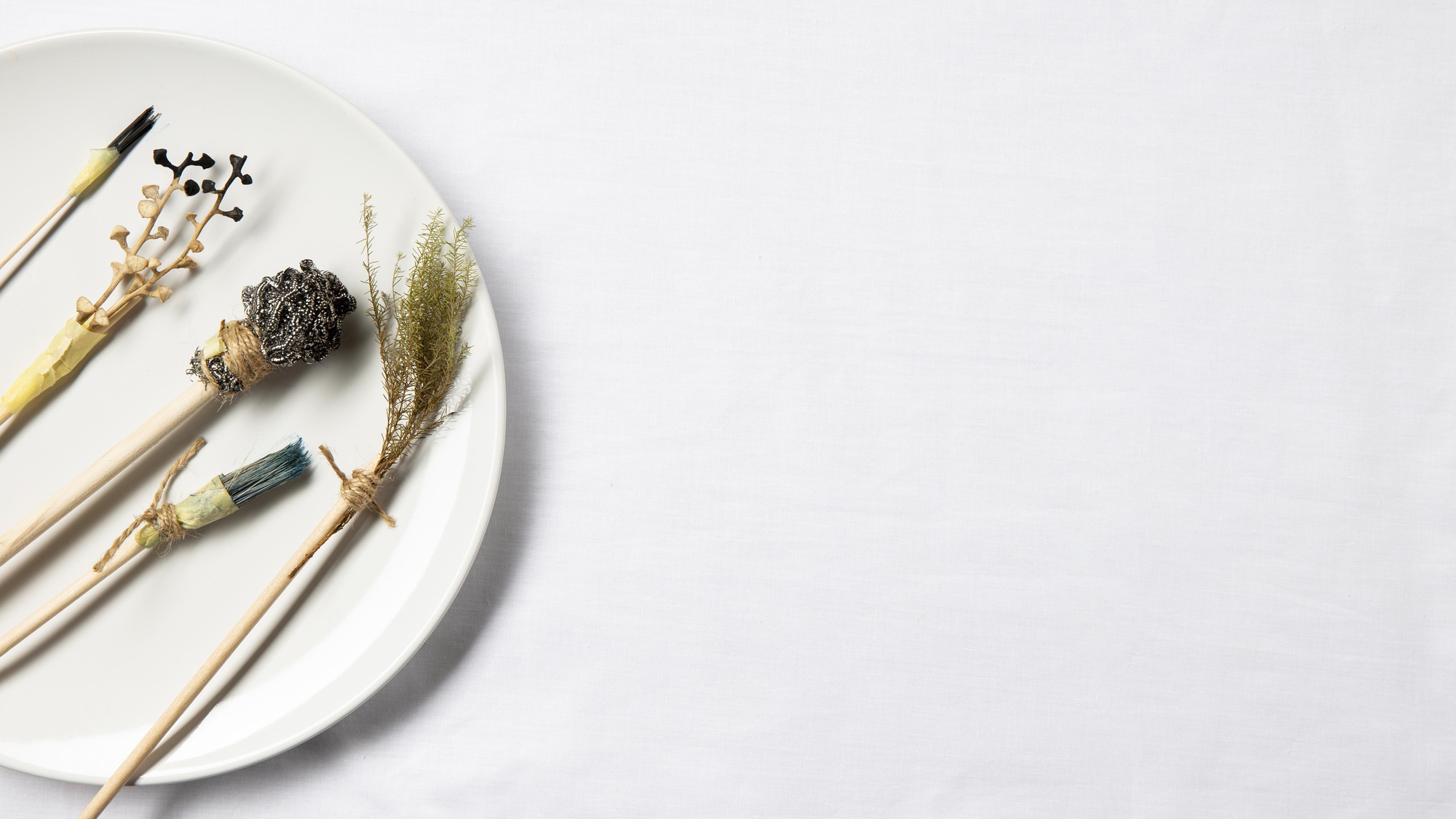 Inviting studio table set for tasting